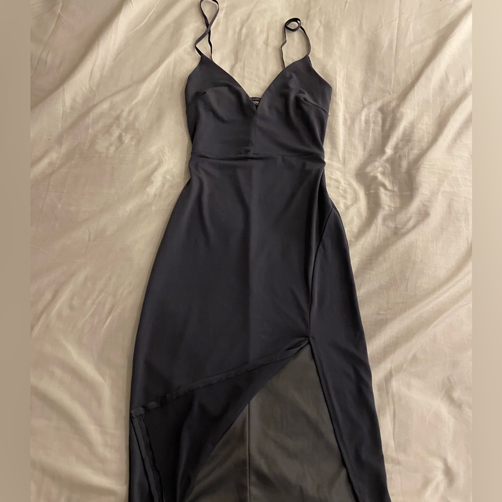fashion nova silky slit dress - Picture 5 of 13